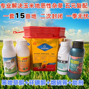 大桶装玉米田专用除草剂环磺酮苯唑草酮烟硝莠去津套装芦苇节骨草