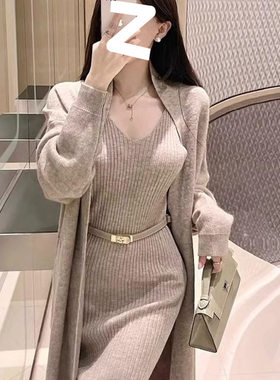 性感复古御姐毛衣套装女