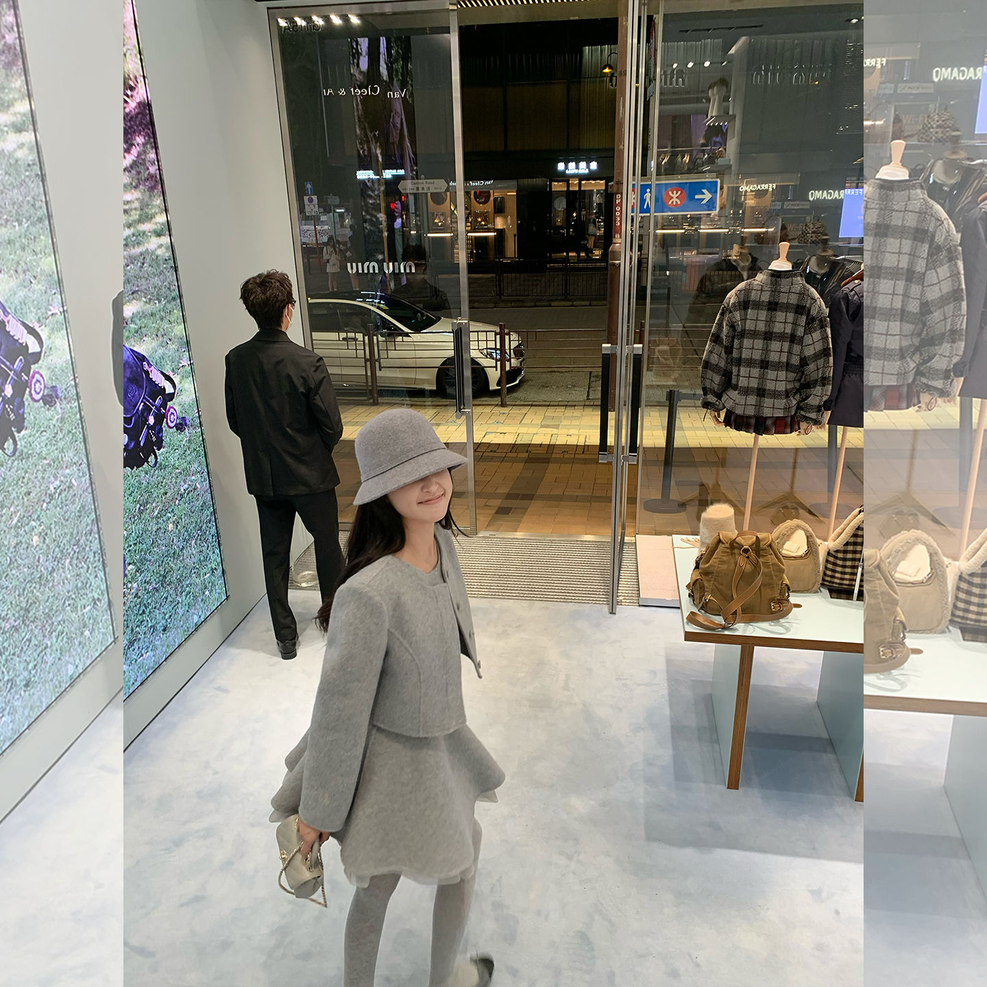 cchen陈陈-阿勒曼德舞曲 100羊毛短款外套上衣女毛呢背心裙两件套