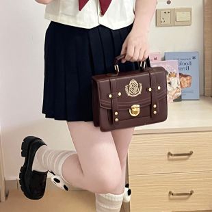 呜咚小铺原创校供感jk制服包公文百搭双肩复古包包女 英川高校