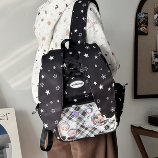 呜咚小铺原创日常百搭双肩书包二次元痛包包女韩版学生【布蕾兔】