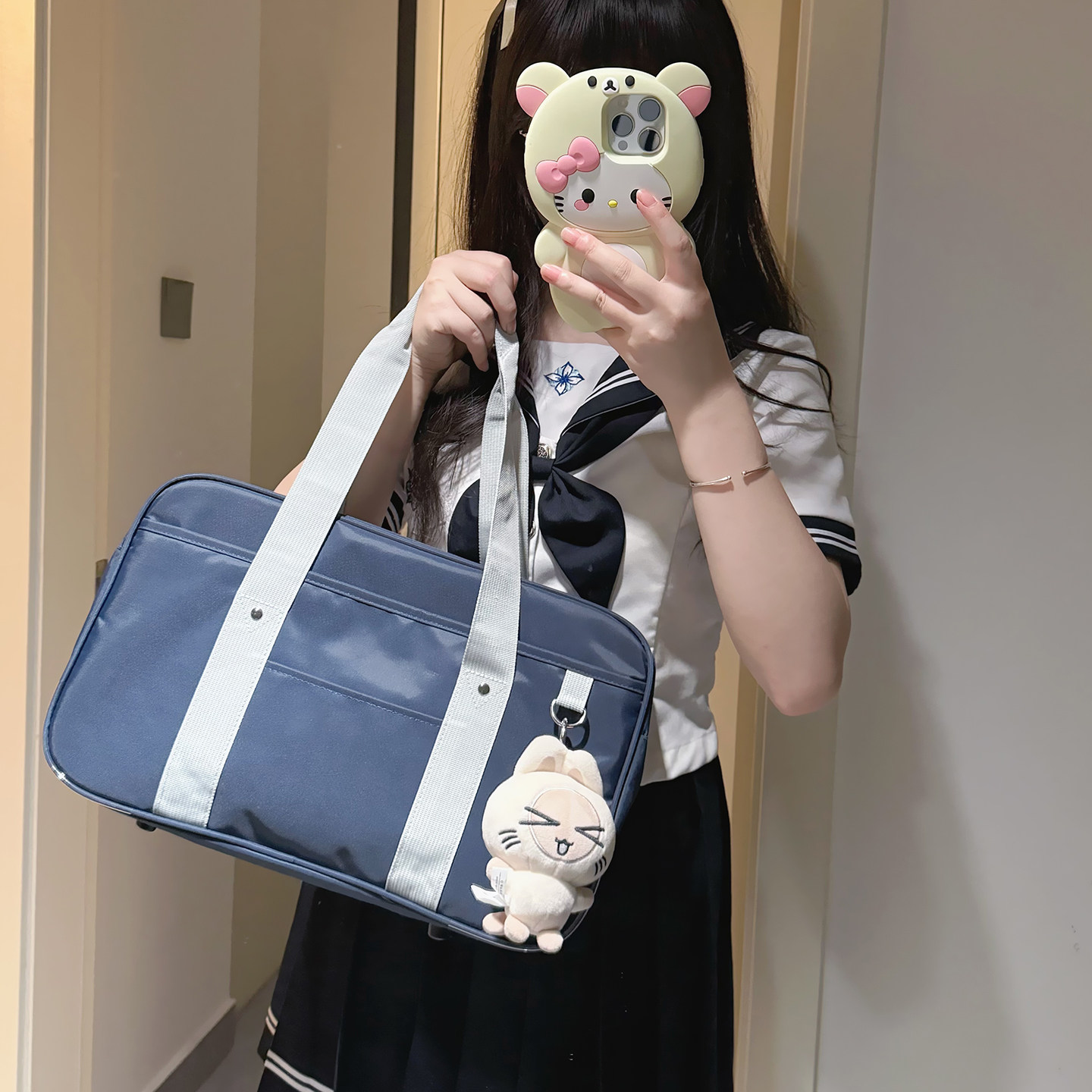 呜咚小铺学院通勤二次元百搭斜挎单肩JK少女校供【jk帆布制服包】