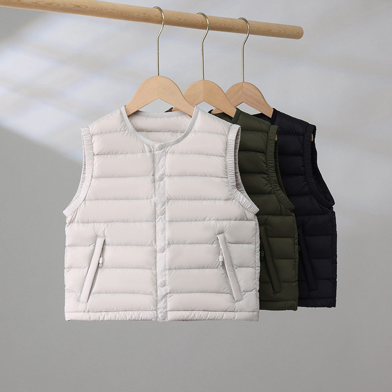 秋冬新款儿童内胆羽绒马甲男童女童宝宝轻便保暖背心大童内搭外套