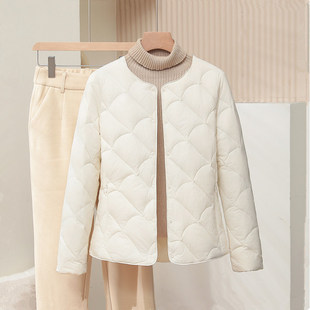 2025冬季新款内胆羽绒服女轻薄短款内穿90白鸭绒轻便保暖无领外套