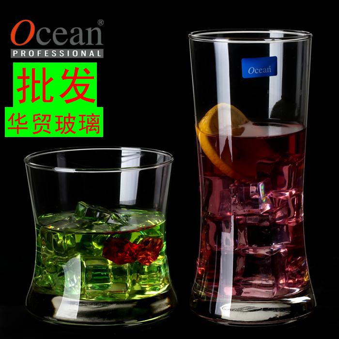 泰国进口ocean玻璃直身水杯啤酒杯果汁收腰冷饮无色透明威士忌杯
