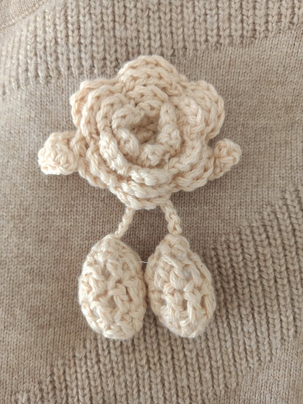 毛线手钩花胸花勾花饰品毛衣配件