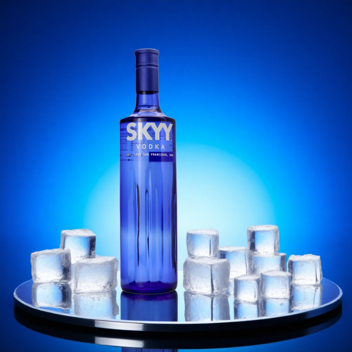 深蓝SKYY蓝天原味伏特加750ml进口洋酒调酒基酒鸡尾酒正品行货