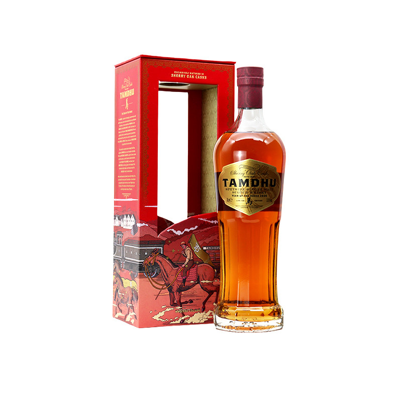 檀都马年限量版苏格兰单一麦芽威士忌700ml英国原瓶进口洋酒