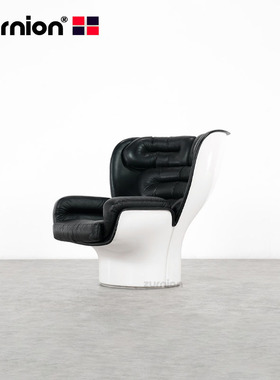 Elda Lounge chair经典设计意大利真皮创意精品沙发椅现代休闲