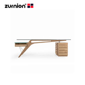 zurnion实木创意设计师家具CAVOUR DESK精品北欧极简加富尔办公桌
