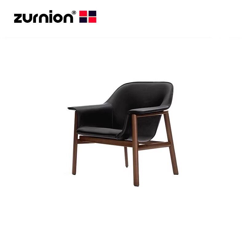 zurnion北欧实木设计师家具sedan chair轿车椅书房高档洽谈休闲椅