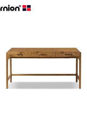 ZURNION现代新中式红橡木BLOOMFIELD DESK极简带抽屉电脑办公书桌