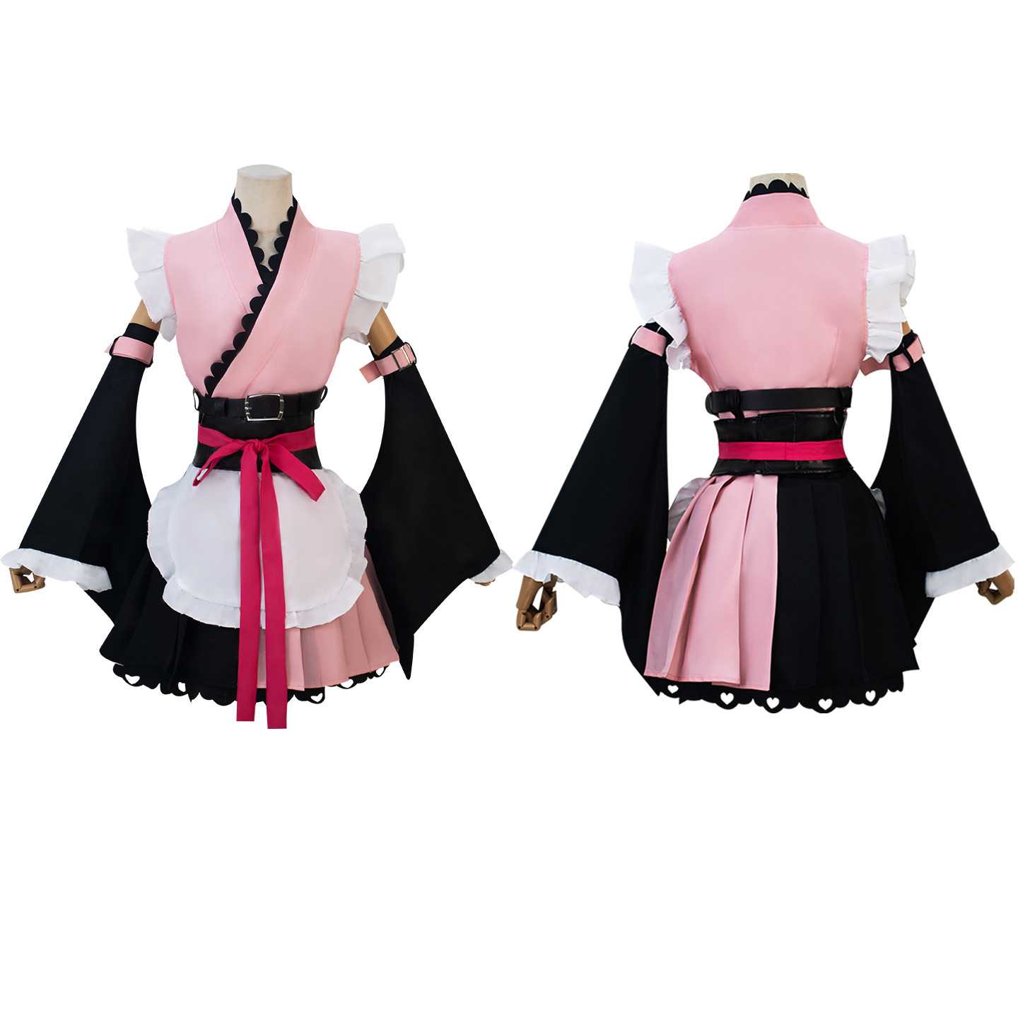 超时空辉夜姬cos驹泽乃依cosplay动漫和风黑粉色短裙角色扮演全套