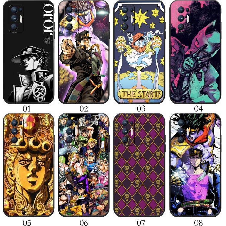 jojo 奇妙冒险 适用 荣耀80 Pro 直屏版/V30 Pro/V40 轻奢版/GT/30 +/Play5T/4T/X30 max/X10/X20 se/手机壳