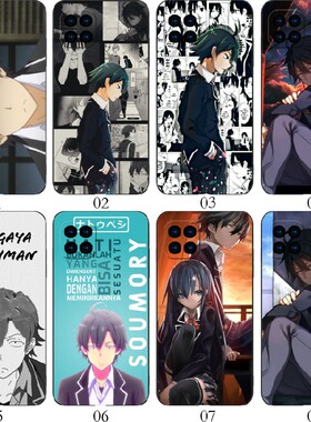 比企谷八幡 适用 OPPO A92/A53 5G/Reno4 SE/A72/A15/A35/realme/V13/V3/V11/V11S/Q3/Q3i/iPhone/viv手机壳