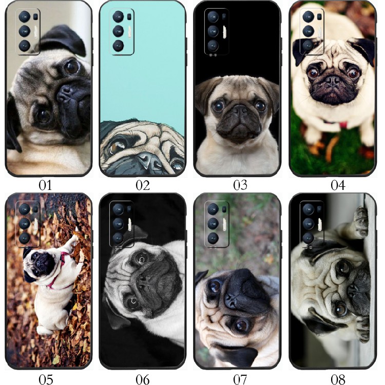 八哥犬 适用 OPPO Reno4 Pro/6+/K/5 Z/A52/A32/A93/A55/A95/A93s/A11s/A56/A55s/K9/K7x/Find X3手机壳