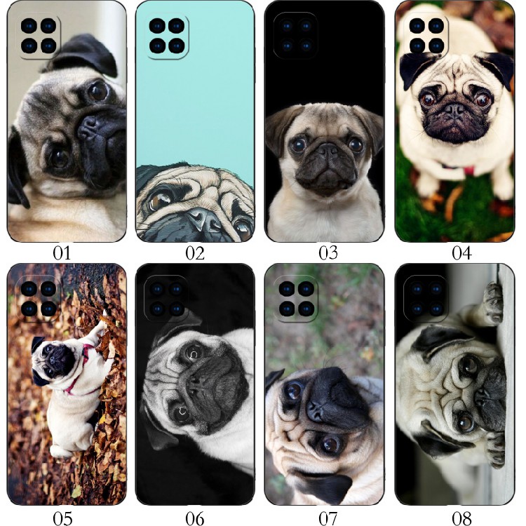 八哥犬 适用 OPPO A92/A53 5G/Reno4 SE/A72/A15/A35/realme/V13/V3/V11/V11S/Q3/Q3i/iPhone/vivo手机壳