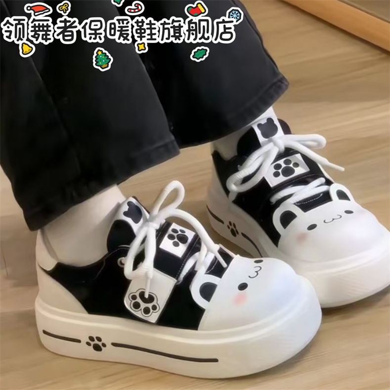 圆滚滚宅系可爱软妹软萌舒适波特学院单鞋原创lolita透气帆布鞋潮