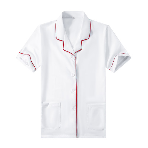 幼儿园厨师工作服女款短袖饭店后厨房衣服酒店餐饮学校食堂服长袖