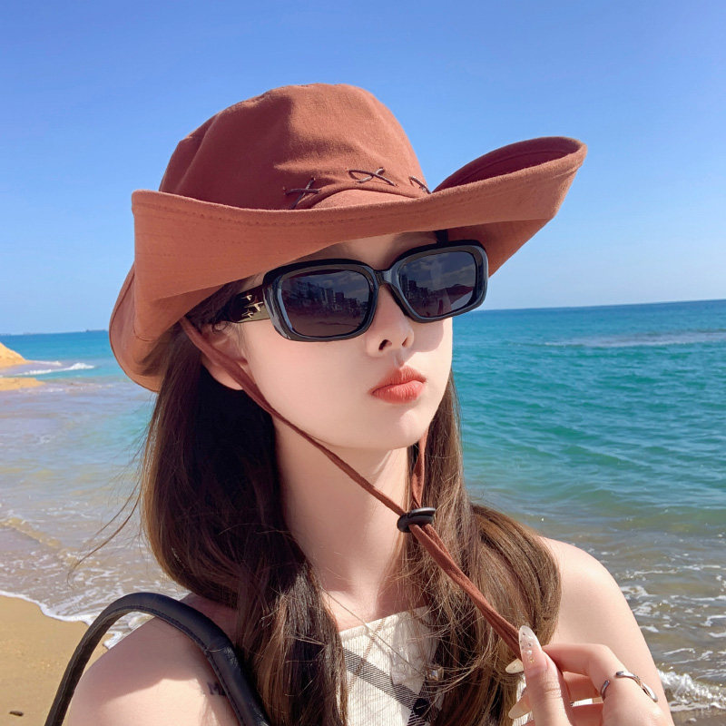 渔夫帽户外运动女夏天大檐帽子图片