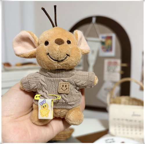 仅售衣服】可爱东迪小豆毛绒公仔衣服圣诞帽子娃衣包包挂件着替