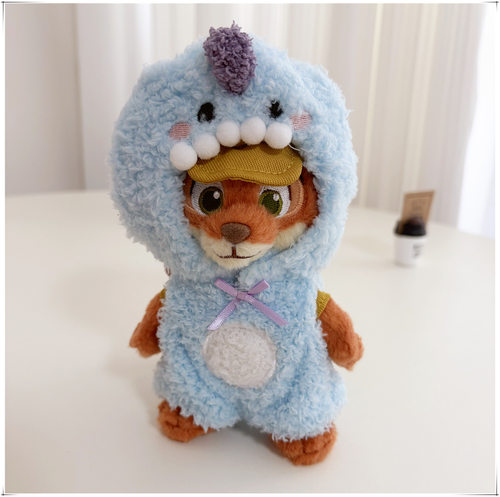 【仅售衣服】尼克小狐狸挂件娃衣服披肩朱迪钥匙扣毛绒连体衣