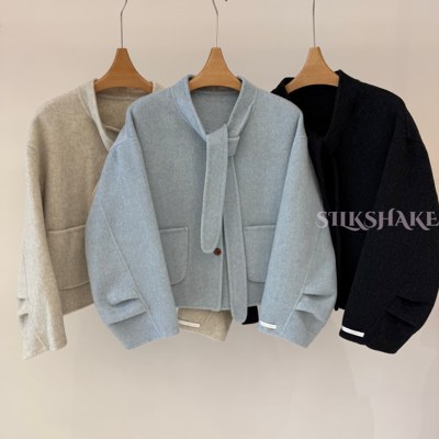 设计感双面羊绒大衣女25秋冬新款