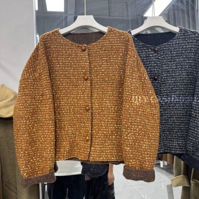 韩系双面羊绒大衣短款