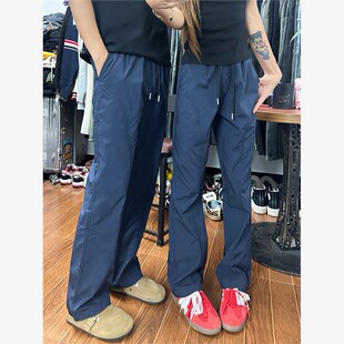 VE藏青色速干休闲裤男夏季薄款美式斜切软壳冲锋裤弯刀运动情侣裤