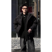 浙江嘉兴平湖轻薄羽绒服男冬季 ootd穿搭立领棉衣袄美式 九江面包服