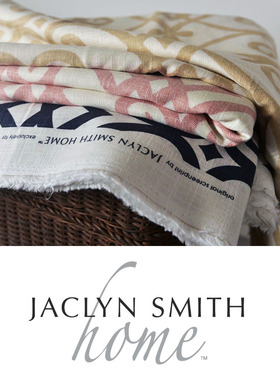 出口亚麻面料美国Jaclyn smith设计师家居窗帘沙发布料粗麻罗马纹