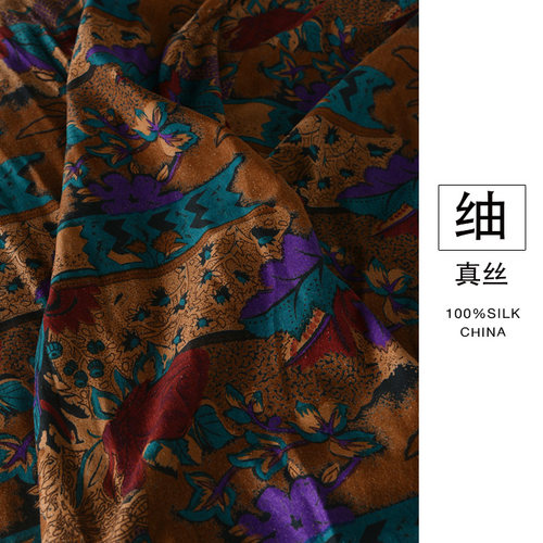 桑油丝油丝天然真丝蚕丝服装面料