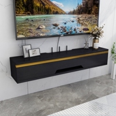 实木wifi机顶盒路由器收纳盒壁挂式 小型电视柜电线插座遮挡置物架