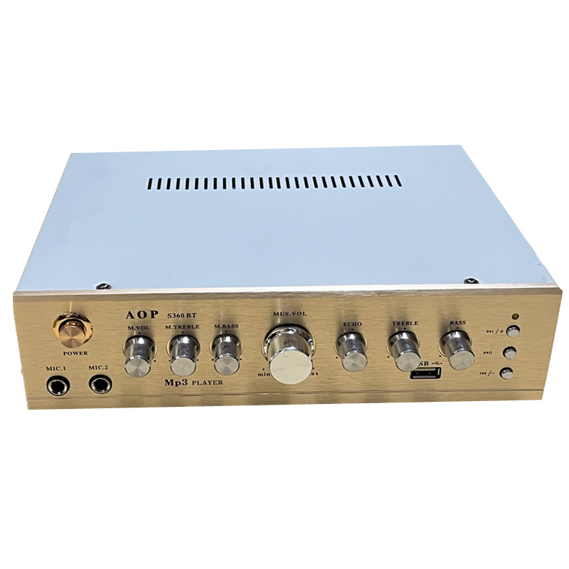 220V家用大功率野外插卡音响音箱车载12V带混响卡拉OK专业功放机