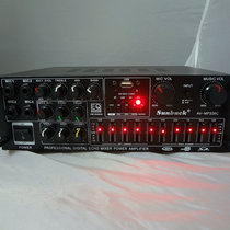 600W Bluetooth power amplifier, 2-channel power amplifier, 12V karaoke power amplifier, 4 microphones for field connection