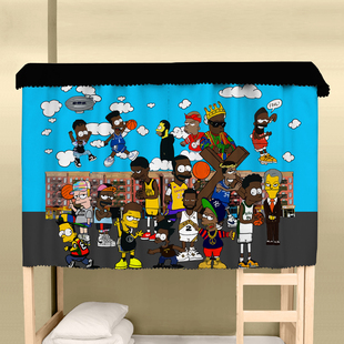 床帘篮球NBA群星全明星詹姆斯科比欧文杜兰特宿舍寝室上下铺遮光