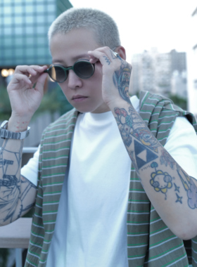 上野眼镜|RIGARDS  RG1038TI复古纯钛太阳眼镜可折叠墨镜夹片