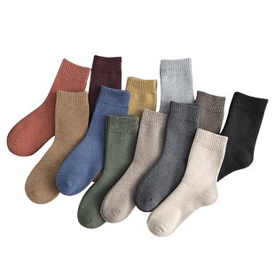 厚袜子男加厚男士冬款中筒袜棉袜加绒保暖棉袜长筒秋冬季毛巾长袜