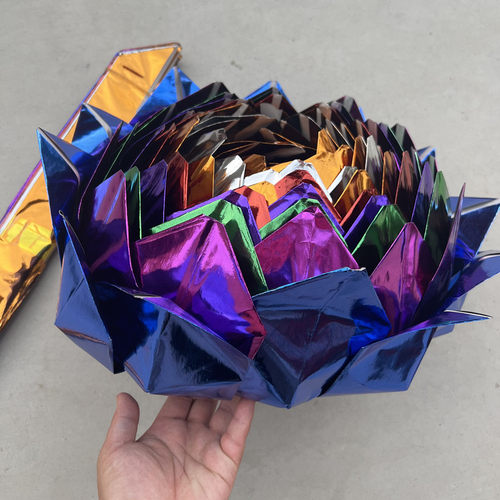 半成品莲花金纸七彩九转莲花
