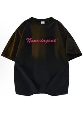 NOME 美式基础简约百搭款Logo字母印花纯棉透气短袖T恤 男女同款