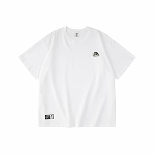 Crayon Shinchan蜡笔小新 小新Logo印花休闲宽松短袖T恤 男女同款