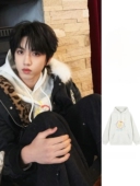 张桂源 苹果星球星星烟花印花连帽卫衣男女同款 陈浚铭同款 美式