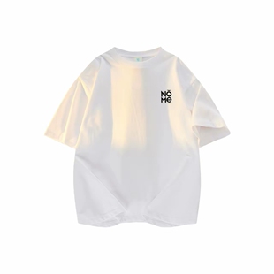 男女款 NOME T恤 仿刺绣落肩宽松纯棉休闲重磅圆领短袖 基础简约款