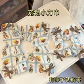 最爱复古～宠物卡通兔方围巾布偶约克夏德文小方巾猫狗口水巾围兜