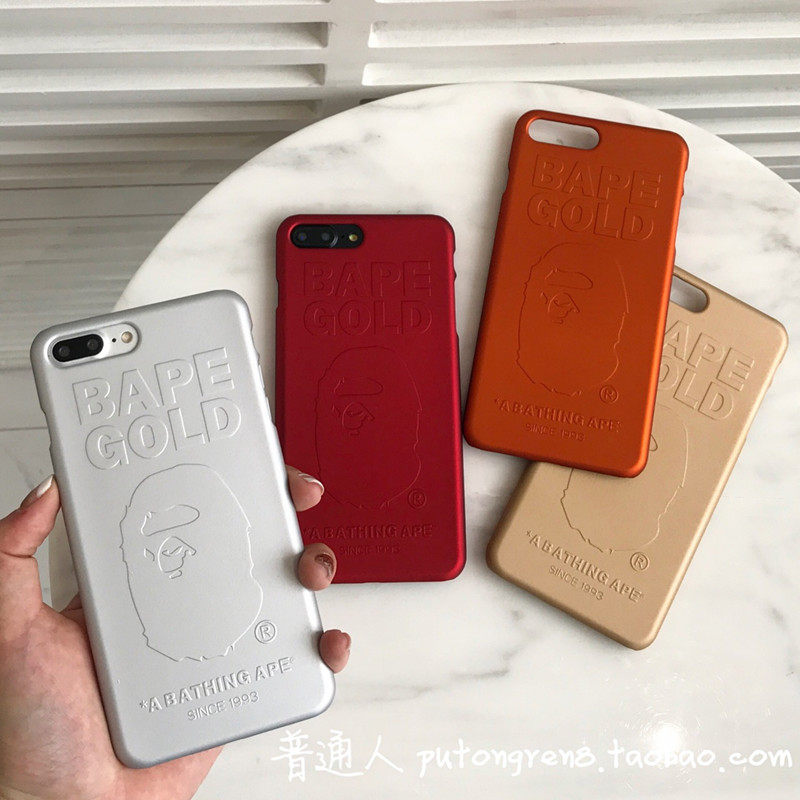 高檔潮牌Bape猿人頭iPhone8plus手機殼6s蘋果6Plus磨砂X情侶7p硬8在類目 3C數碼配件, 手機配件, 手機保護套/殼中 - 來自Buy2taobao.com提供專業的淘寶代購服務