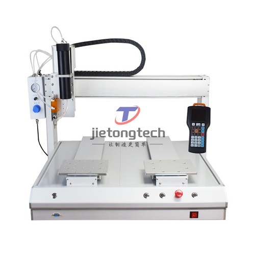 三四轴平台331行程全自动点胶机300ML硅胶套筒5331双工位打胶机械