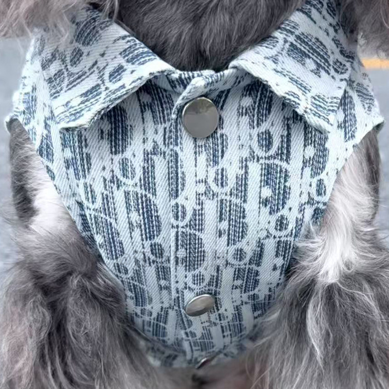 潮牌狗衣服四季款宠物马甲竹节棉