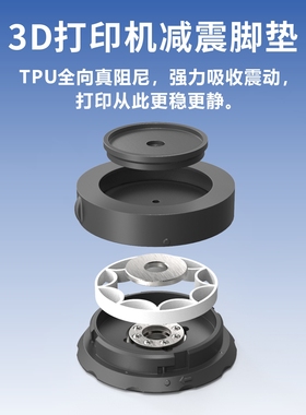 fnatr 3D打印机减震垫 拓竹p2s/p1s/H2D减震降噪静音脚垫