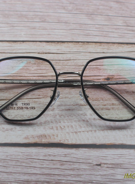 正品新货大框网红潮款多边型包胶女性近视眼镜框眼镜架 6色 85117