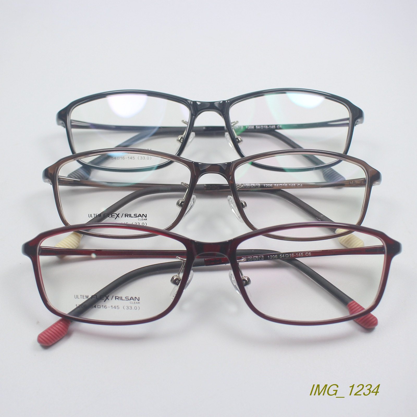 外贸厂新货超轻Ultem塑钢基本款近视眼镜框时尚防滑眼镜架3色1206